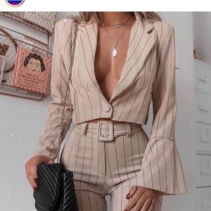 BOOHOO striped blazer 4